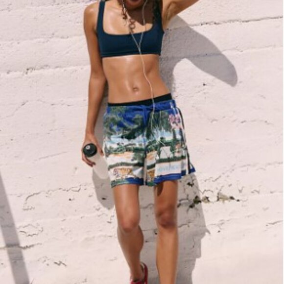 When In Venice Printed Mesh Shorts, S, NWT - Picture 1 of 3